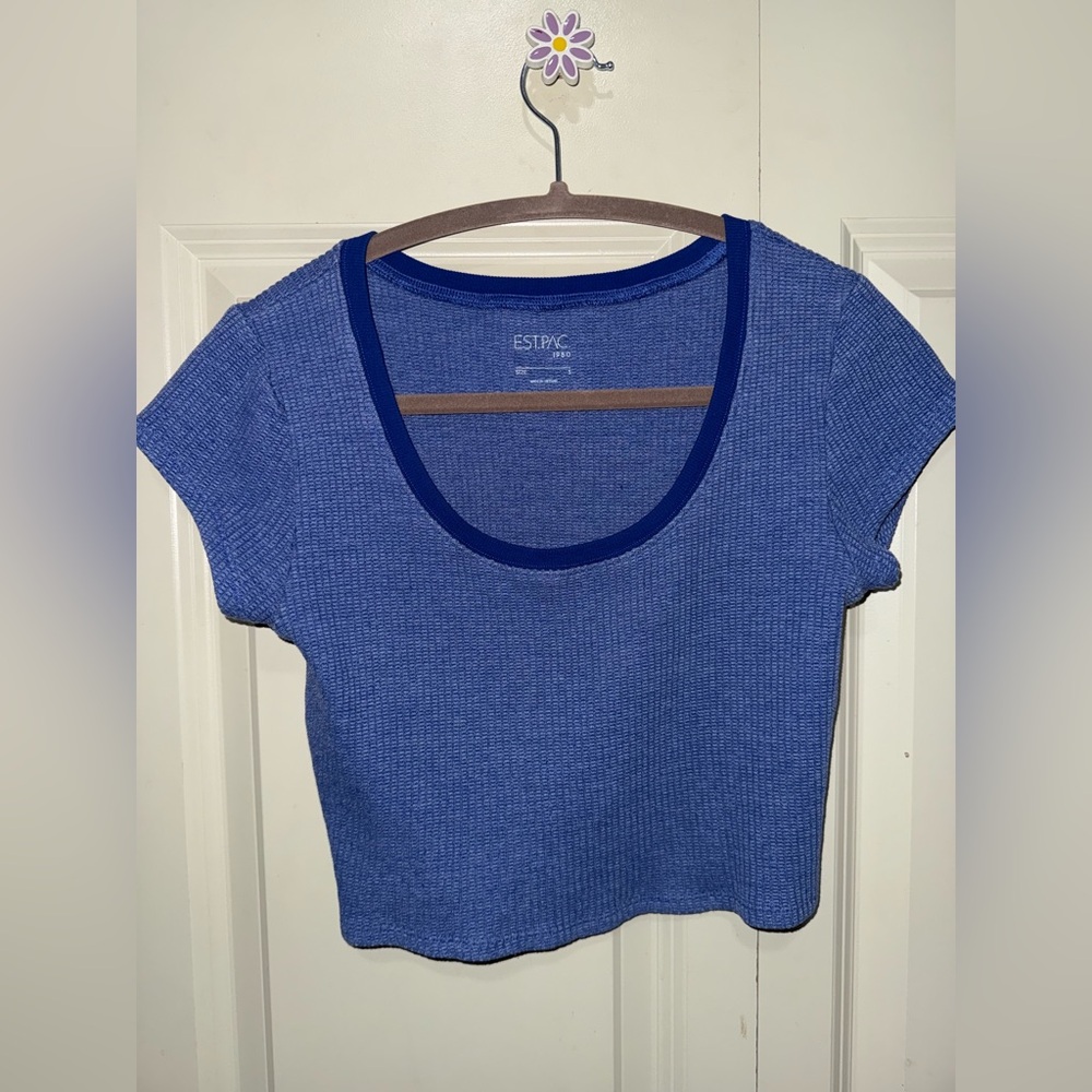 Women's Blue Crop Top